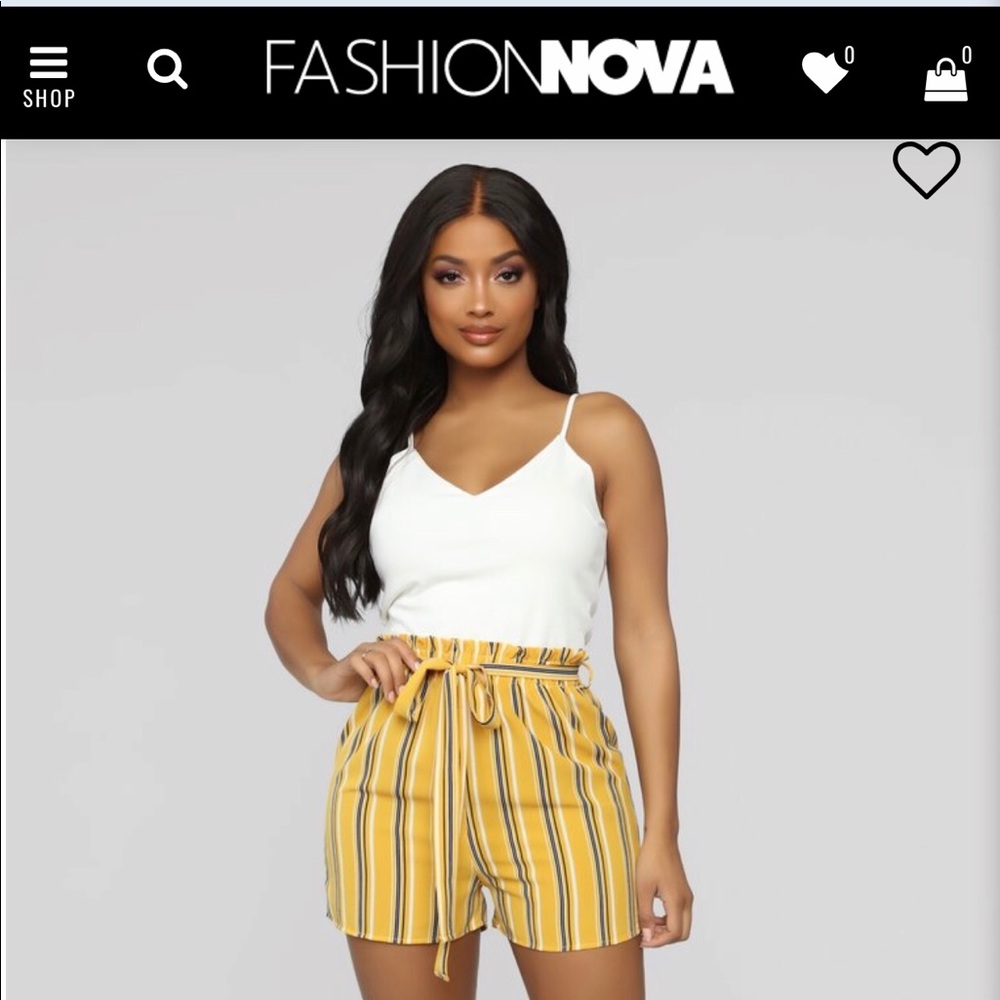 FASHION NOVA ‘Throw It In My Bag striped Romper’